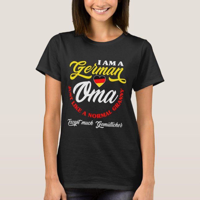 Camiseta Funny Germany German Oma German Granny Deutsche Om (Frente)