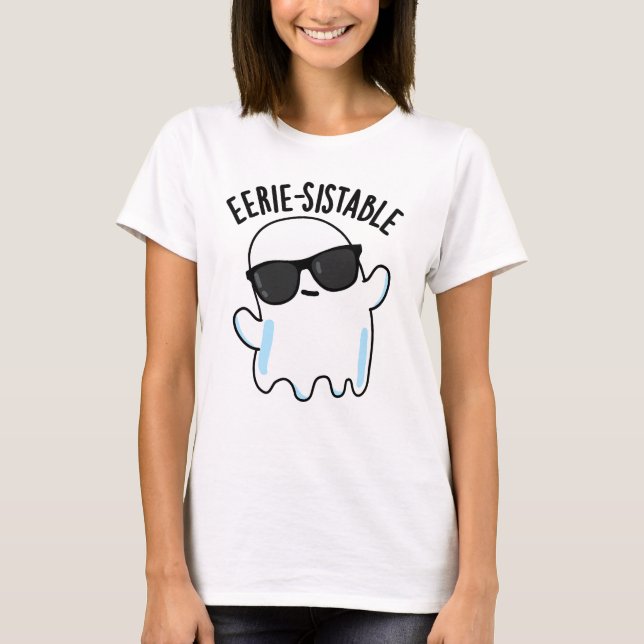 Camiseta Funny Ghost Pun Engraçado e Estável (Frente)