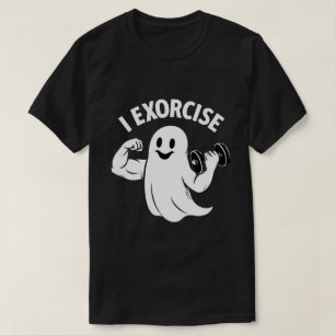 Camiseta Funny Ghost Workout - "Eu Exerco" Halloween Gym