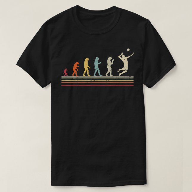 Camiseta Funny Gift Evolution Design Volleyball and Beach V (Frente do Design)