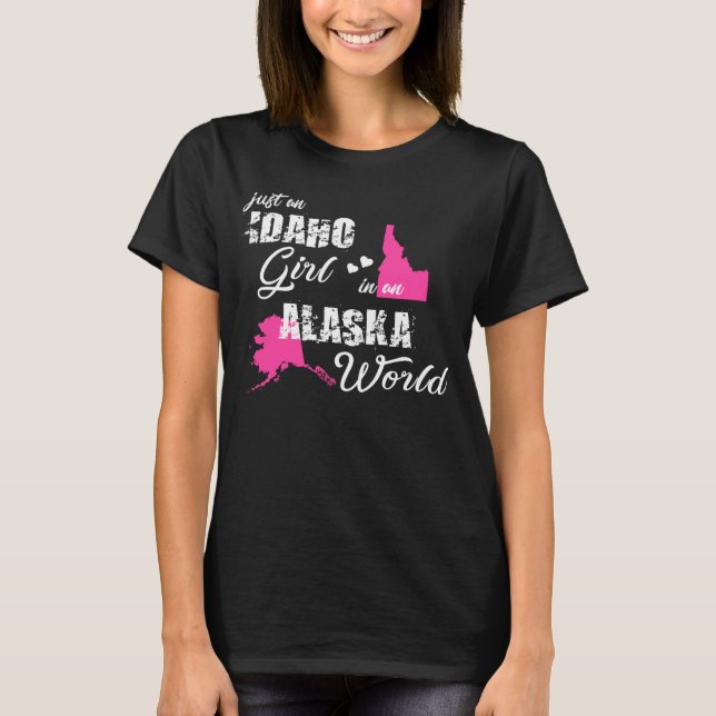 Camiseta Funny Gifts Idaho Shirts Just an Idaho girl in an  (Frente)