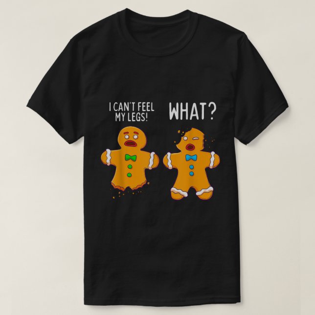 Camiseta Funny Gingerbread Cookie Joke (Frente do Design)
