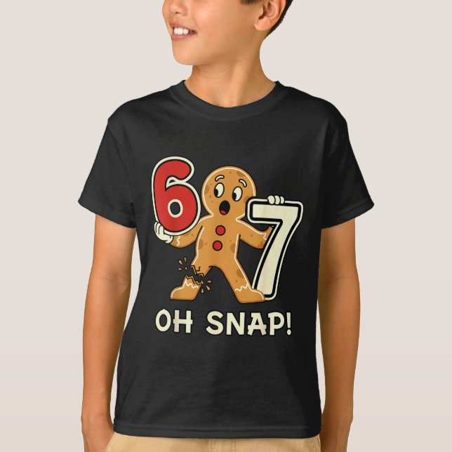 Camiseta Funny Gingerbread Man 67 Six Seven For Adult Kids  (Frente)