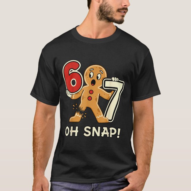 Camiseta Funny Gingerbread Man 67 Six Seven For Adult Kids  (Frente)
