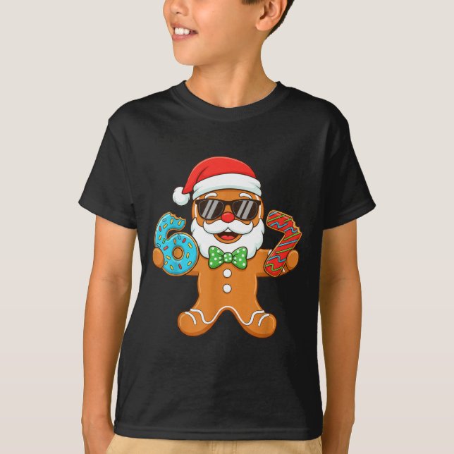 Camiseta Funny Gingerbread Six Seven 67 Christmas Ice Cream (Frente)