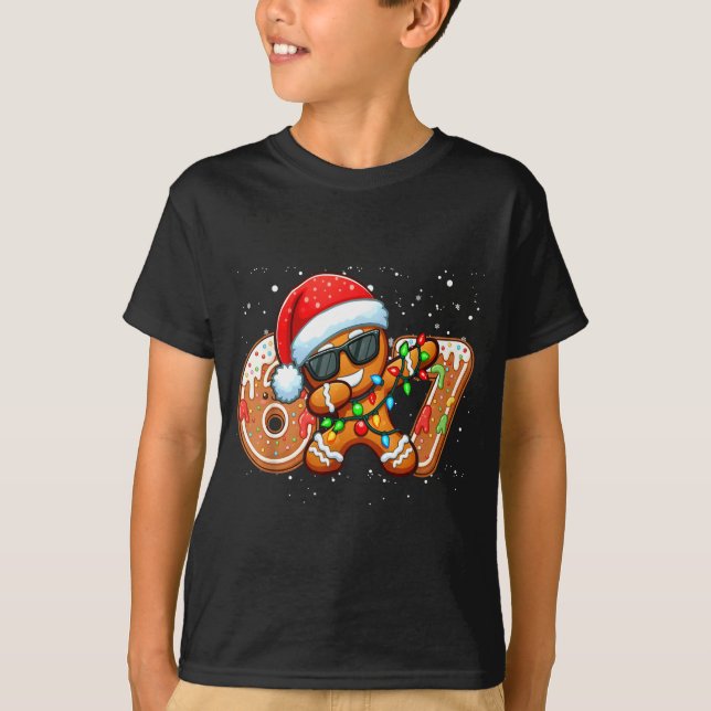 Camiseta Funny Gingerbread Six Seven 67 Ice Cream Drip Chri (Frente)