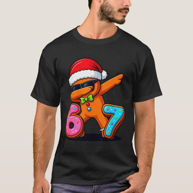 Camiseta Funny Gingerbread Six Seven 67 Ice Cream Drip Chri (Frente)