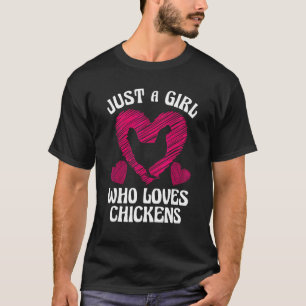 Camiseta Funny Girl Frango Para Crianças Mulheres Mãe Amor