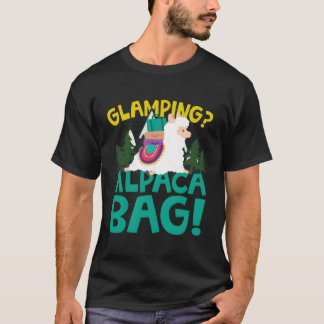 Camiseta Funny Glamping Alpaca