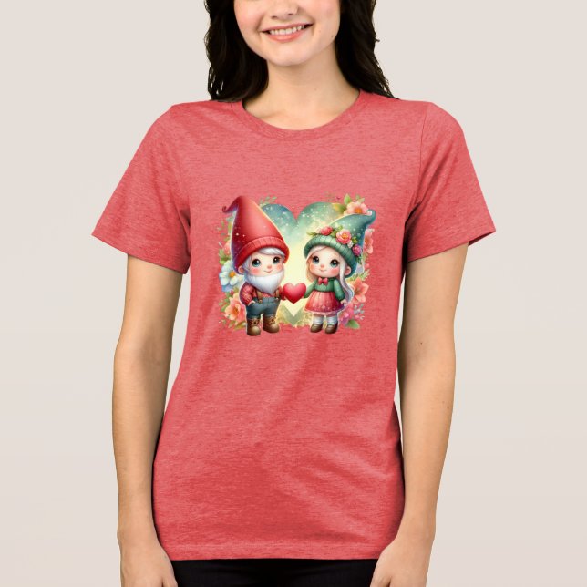 Camiseta Funny Gnome for Valentine Day (Frente)