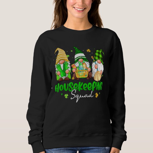 Camiseta Funny Gnome Housekeeper Patch de Rua de Esquadrão (Frente)