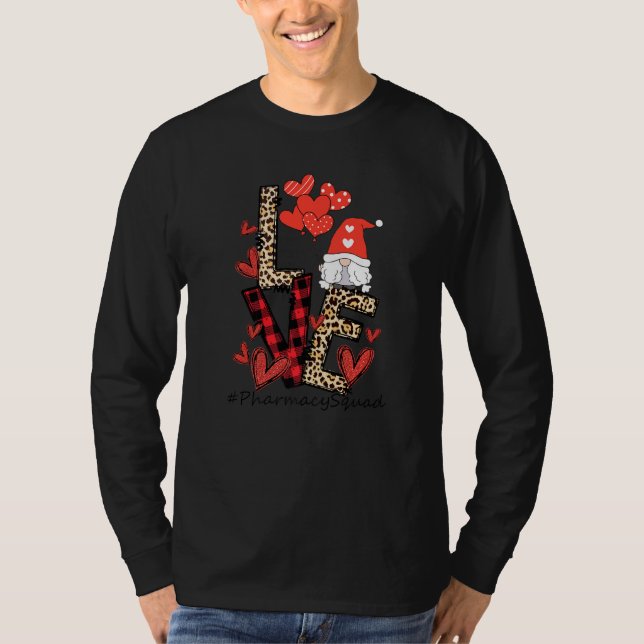 Camiseta Funny Gnome Pharmacy Squad Pharmaceuticals Namorad (Frente)