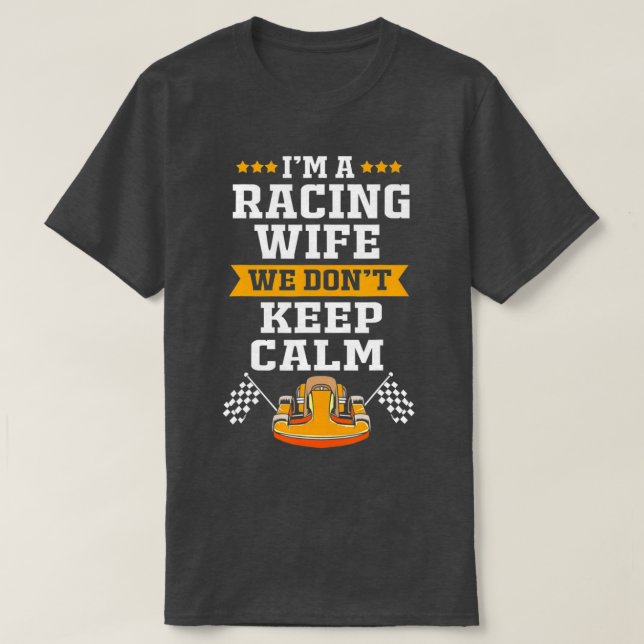 Camiseta Funny Go Kart Racing For Women Racing Wife Life (Frente do Design)