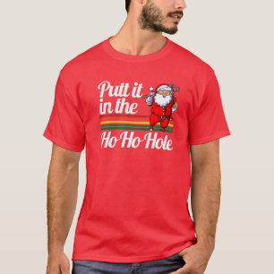 Camiseta Funny Golfing Christmas Tee Holiday Golf Ball Sant