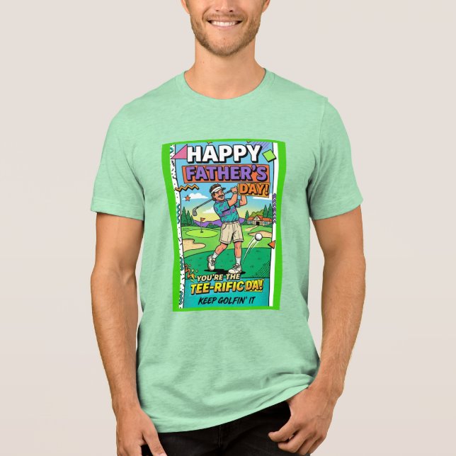 Camiseta Funny Golfing Father's Day Tee-rific Dad Retro (Frente)