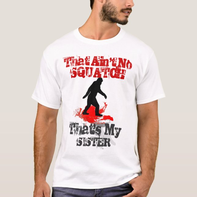 Camiseta Funny Gone Squatchin Bigfoot personalizado (Frente)