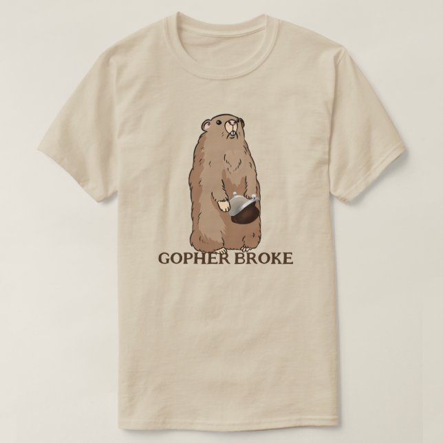 Camiseta Funny Gopher Broke (Frente do Design)