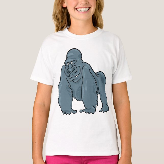 Camiseta Funny Gorilla Legal Blue Ape Design (Frente)