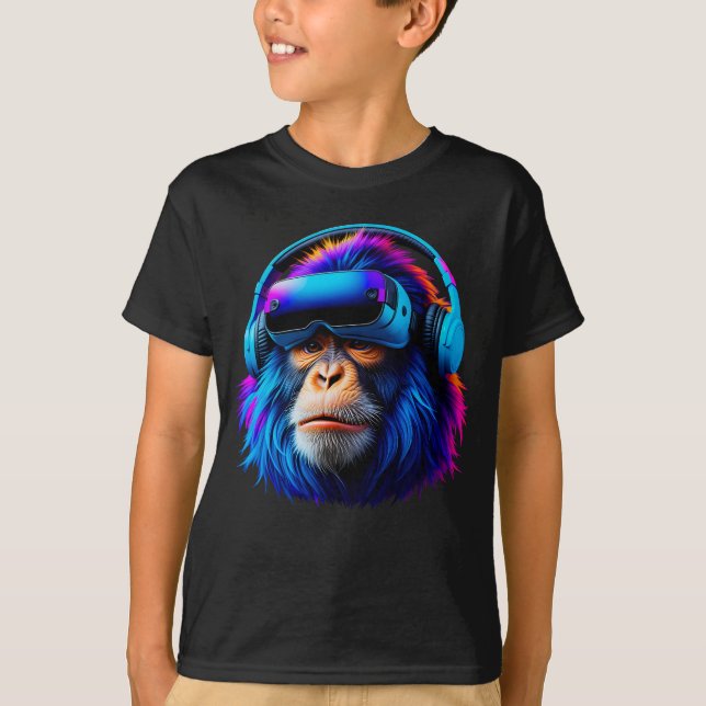 Camiseta Funny Gorilla VR Jogando Gorilla Monke Gorilla (Frente)