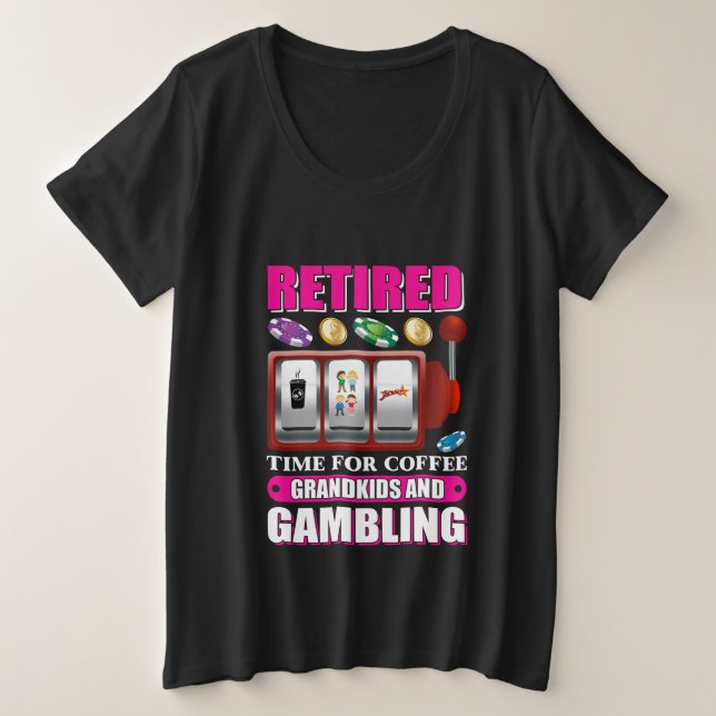Camiseta Funny Grandkids retired word art gambling (Frente do Design)