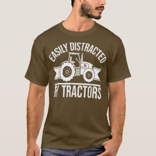 Camiseta Funny Graphic Easily Distracted By Tractors 915 