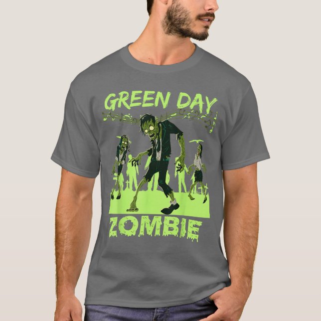 Camiseta Funny Green Day Billie Joe Zombie funny (Frente)