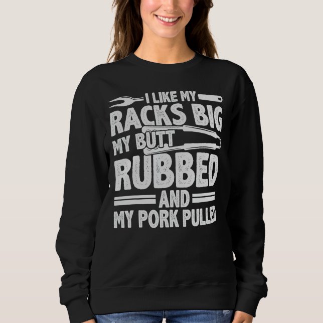 Camiseta Funny Griling Pork Rub Fumante CHURRASCO Carne Fum (Frente)