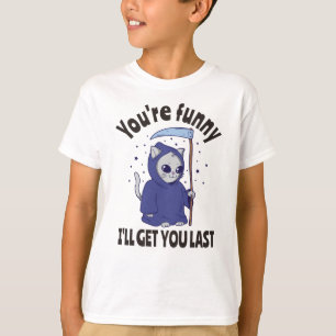 Camiseta Funny Grim Reaper Cat Halloween Costume