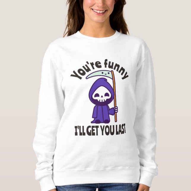 Camiseta Funny Grim Reaper Skeleton Halloween Costume (Frente)