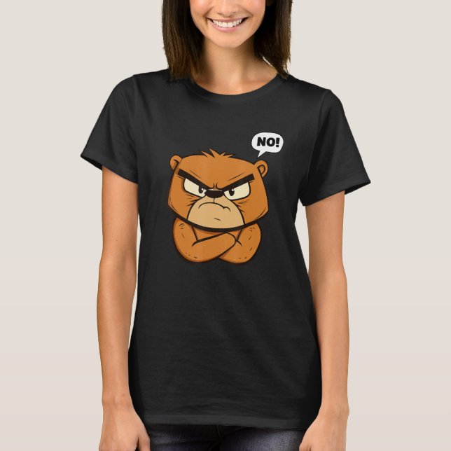 Camiseta Funny Grumpy Bear - No! (Frente)