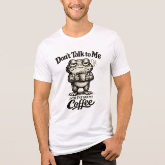 Camiseta Funny Grumpy Frog Drinking Coffee