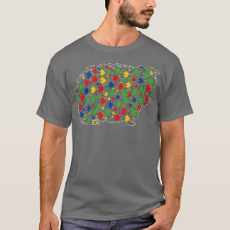 Camiseta Funny Guinea pig Animals Puzzle Pieces Autism Awar