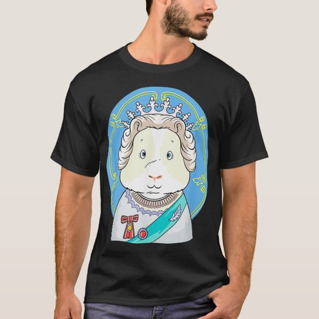 Camiseta Funny guinea pig dressed as queen Design  (Frente)