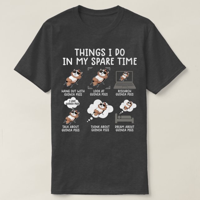 Camiseta Funny Guinea Pig Shirt Srcastic Humor Guinea Pig P (Frente do Design)