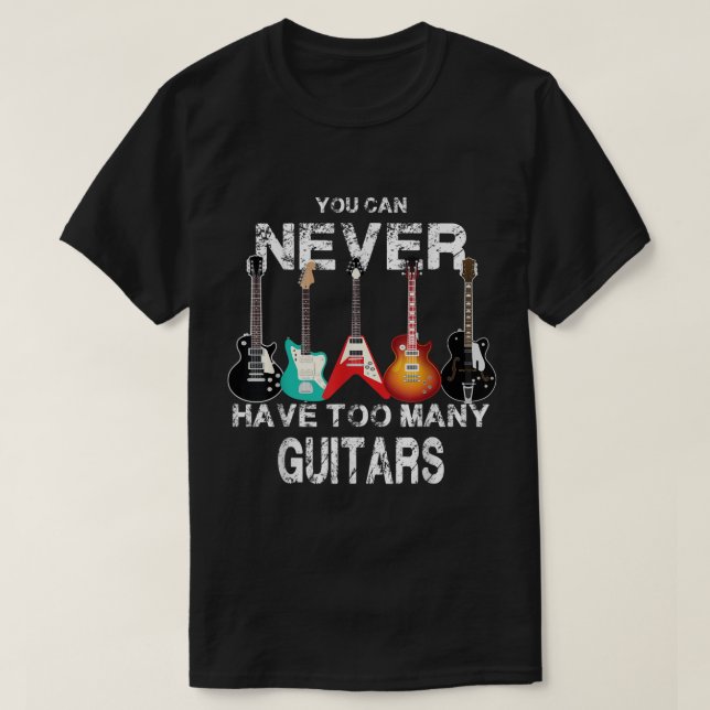 Camiseta Funny Guitar Player Musician Design (Frente do Design)