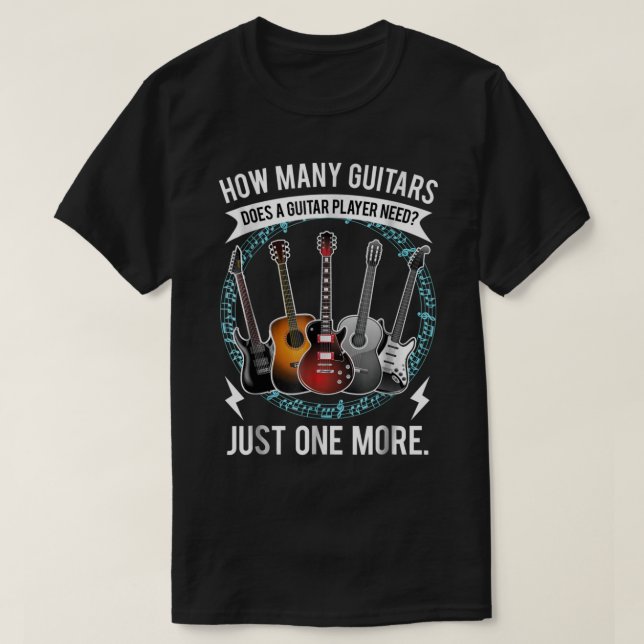 Camiseta Funny Guitar Player Quote Design (Frente do Design)