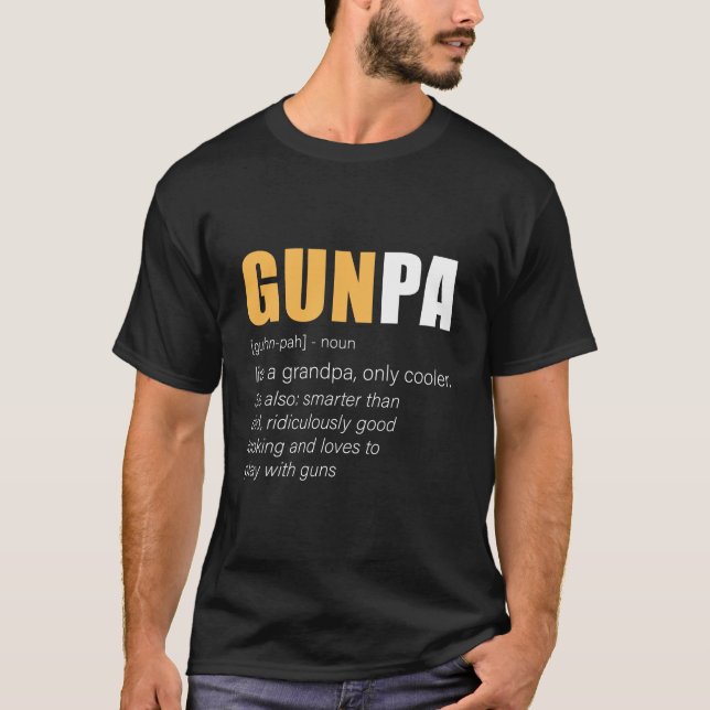 Camiseta Funny Gunpa Gun Avô Novelty (Frente)