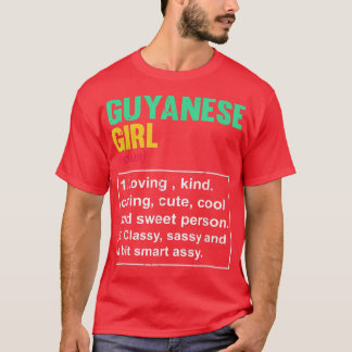 Camiseta Funny Guyanese Girl Definition British Pun Guyana 