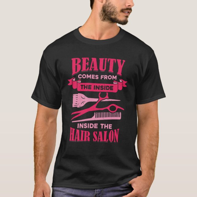 Camiseta Funny Hair Salon Hairdresser Hairstylist Gift (Frente)