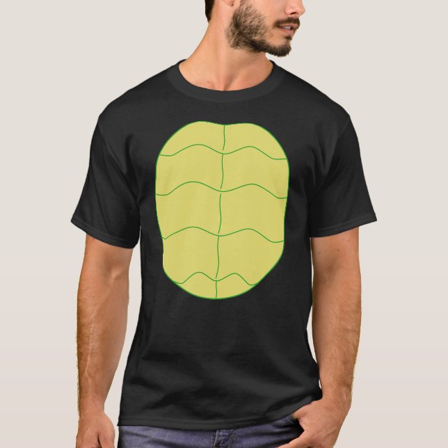 Camiseta Funny Halloween Animal Belly Turtle Shell Costume  (Frente)