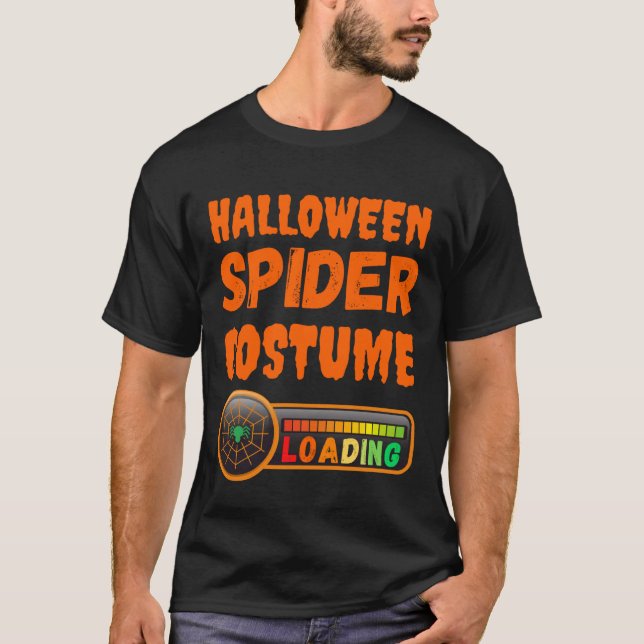 Camiseta Funny Halloween Costume Loading Spider Mom Dad Boy (Frente)