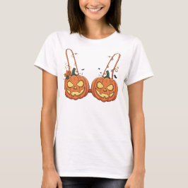 Camiseta Funny Halloween Pumpkin Bra  halloween costume