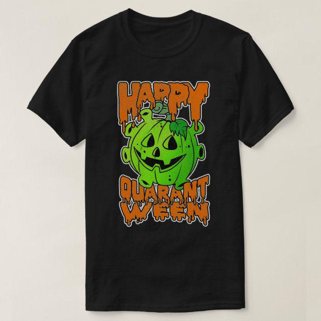 Camiseta Funny Halloween Pumpkin Saying 2020  Spooky Quaran (Frente do Design)