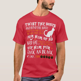 Camiseta Funny Halloween Scary Black Cat Jackolantern Witch