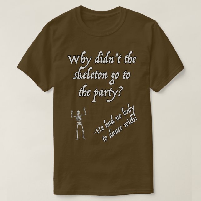 Camiseta Funny Halloween  Skeleton 2519 (Frente do Design)