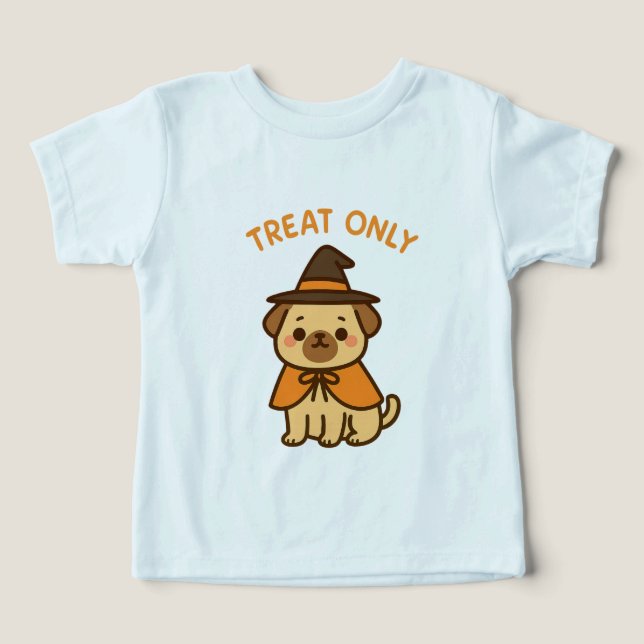 Camiseta Funny Halloween tee with cartoon dog (Design frontal)