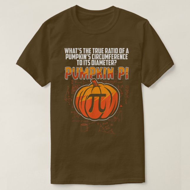Camiseta Funny Halloween Thanksgiving Pumpkin Pi Math Pun T (Frente do Design)