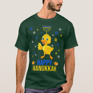 Camiseta Funny Hanukkah Chanukah Duck Jewish Hebrew Menorah