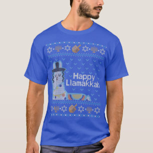 Camiseta Funny Hanukkah Ugly Sweater Gift Judeu Llama Llam