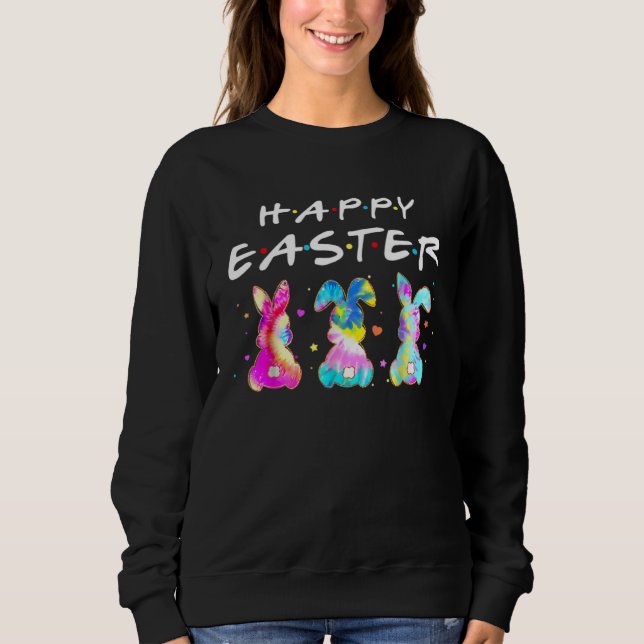 Camiseta Funny Happy Easter Three Bunny For Friends Easter  (Frente)